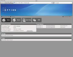 Startseite Webinterface Option Globesurfer X1