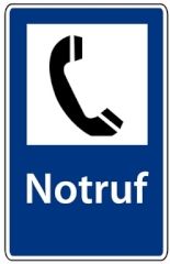 Notruf-Schild