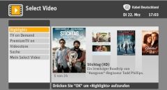 Ein HD-Film ber Select Video von Kabel Deutschland
