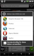 Browserwahl unter Android