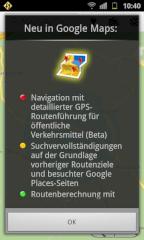 Neue Version von Google Maps fr Android