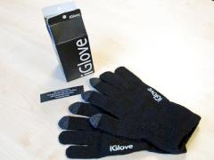 iGlove-Handschuhe mit Verpackung und kurzer Pfelegeanleitung