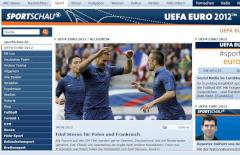 Informationen zur Fuball-EM ber das Sportportal sportschau.de