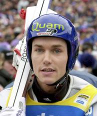 Skisprung-Star Sven Hannawald als Werbetrger fr Quam