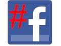 Das Facebook-Logo mit Hashtag