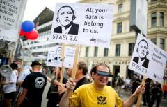 Auch in Deutschland wird gegen die berwachung durch US-Geheimdienste protestiert.