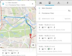 Google Transit zeigt in Berlin und Brandenburg jetzt auch Verbindungen mit Bus und U-Bahn an.