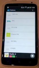 Hybrid-Radio-App auf dem HTC One X
