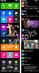 Die Benutzer-Oberflche des Normandy erinnert stark an Windows Phone 8