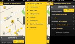 Auch Taxi Deutschland ist eine App, die den Anruf beim Taxiunternehmen ersetzen soll