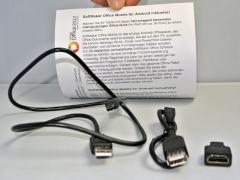 Adapter-Kabel mit USB-Buchse. HDMI-Adapter und Softmaker-Office-Lizenz