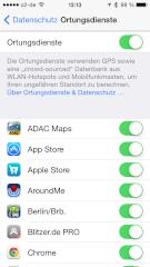 Ortungsdienste verbrauchen unter iOS7.1 mehr Akkukapazitt