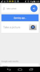 Google Now kann nun die Kamera-App ffnen.