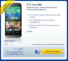 HTC One (M8) bei 1und1