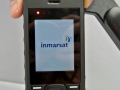 Inmarsat-Logo beim Einschalten des Handys