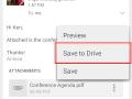 Datei-Anhnge knnen nun direkt gedruckt oder bei Google Drive gespeichert werden