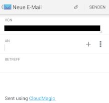 Eine E-Mail verfassen nach CloudMagic-Art. 