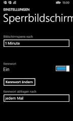 Ein Windows Phone lsst sich mit einem Sperrcode absichern.