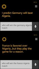 Cortana als WM-Orakel - Assistentin nutzt Bing-Vorhersagen.