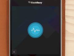 Das Interface des Sprachassistenten auf einem Blackberry Passport