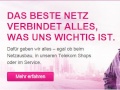 Aktuelle Telekom-Werbung fr das beste Netz