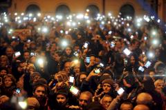 Demonstration gegen Internet-Steuer in Ungarn