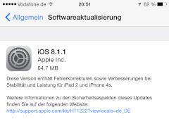 Details zu iOS 8.1.1