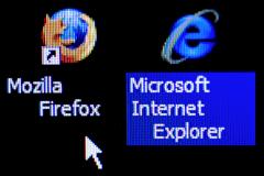 Desktopsymbole der Internetbrowser