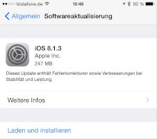 iOS 8.1.3 verfgbar