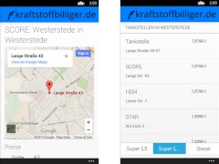Windows-Phone-App fr Kraftstoffbilliger.de