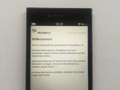 Blick in den Blackberry Hub