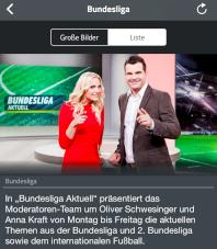 Bundesliga aktuell in der neuen iPhone-App von Sport1
