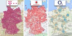 Deutschlandweite LTE-Abdeckung von Telekom, Vodafone und o2 im Vergleich