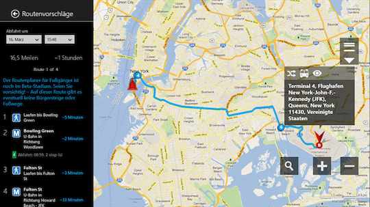 GMaps+ mit Daten von Google Maps