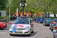 Sie fahren zwar, produzieren aber keine neuen Bilder fr Street View: Die Google-Autos.