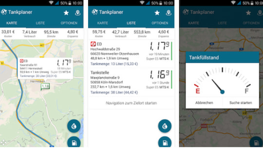 Tankplaner-Apps als Beta-Version fr Android