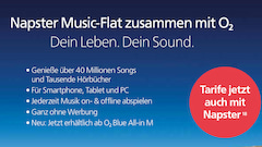 o2: 5 Euro sparen oder Napster Music-Flat