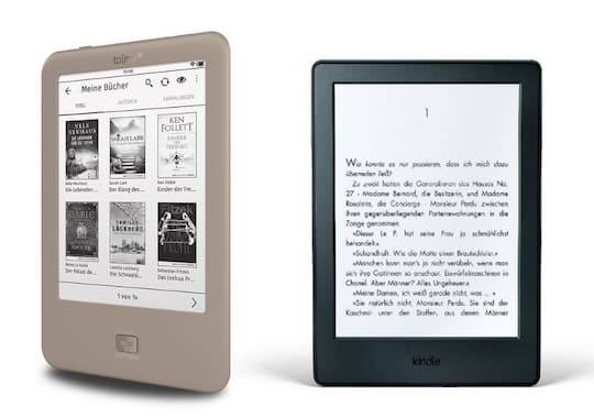 Tolino Page im Vergleich mit dem Amazon New Kindle