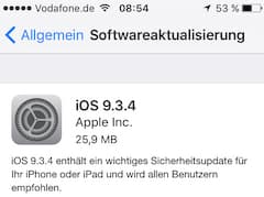 iOS 9.3.4: Update dringend zu empfehlen