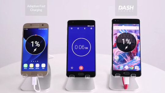 Quick Charge vom Samsung Galaxy S7 und Dash Charge vom OnePlus 3 im Vergleich
