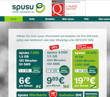Screenshot der spusu-Webseite in sterreich