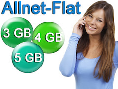 Gnstigste Allnet-Flats mit 3, 4 oder 5 GB Datenvolumen in allen Netzen