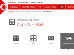 Arcor stellt E-Mail und Homepage um