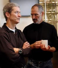 Tim Cook und Steve Jobs