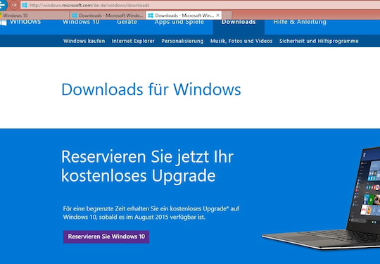 Gratis-Upgrade-Aktion bei Windows 10