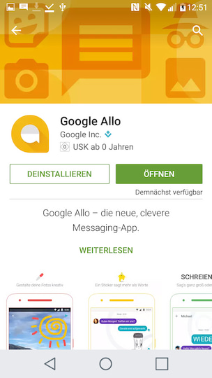 Google Allo soll erst in Krze im deutschen Store bereitstehen