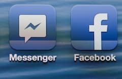Das Facebook-Messenger-Symbol auf einem Smartphone-Display.