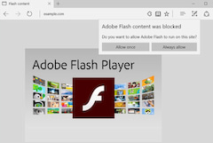 Edge: Flash Player werden nur auf Wunsch angezeigt 