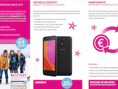 Werbung fr das Lenovo B in der Telekom-Rechnungsbeilage