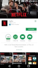 Screenshot der Netflix-App fr Android